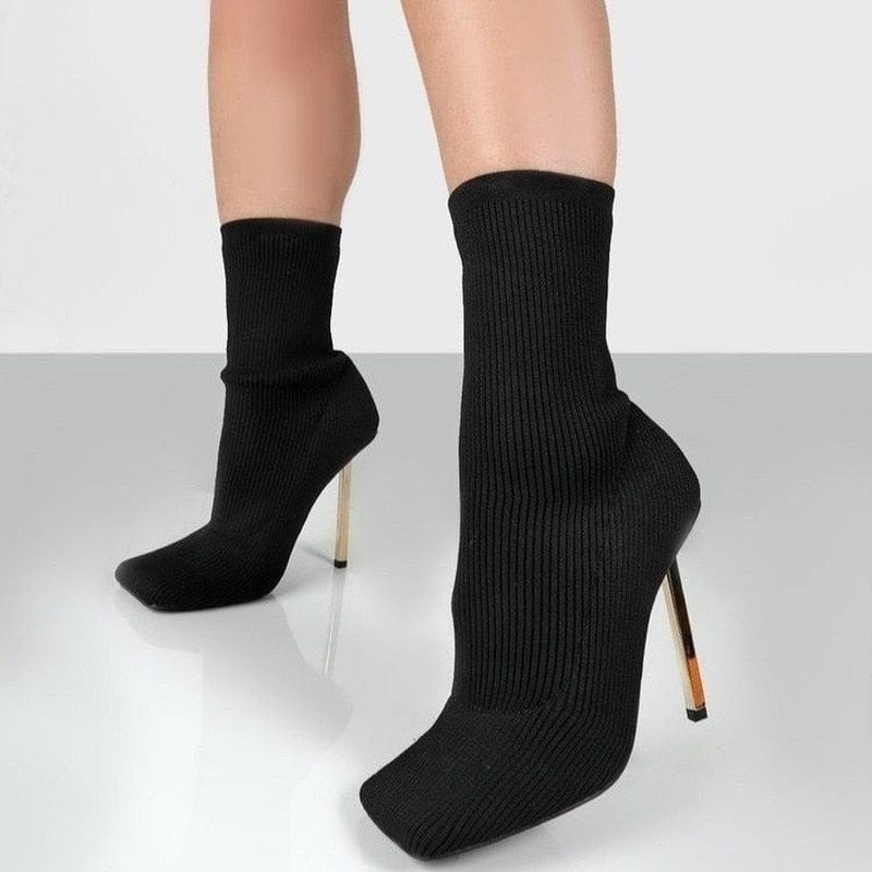 Lily Stiletto Knit Boots