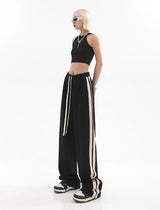 Bria Striped Baggy Sweatpants