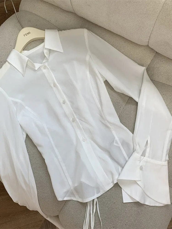 Hannah Collar Flare Sleeve Blouse