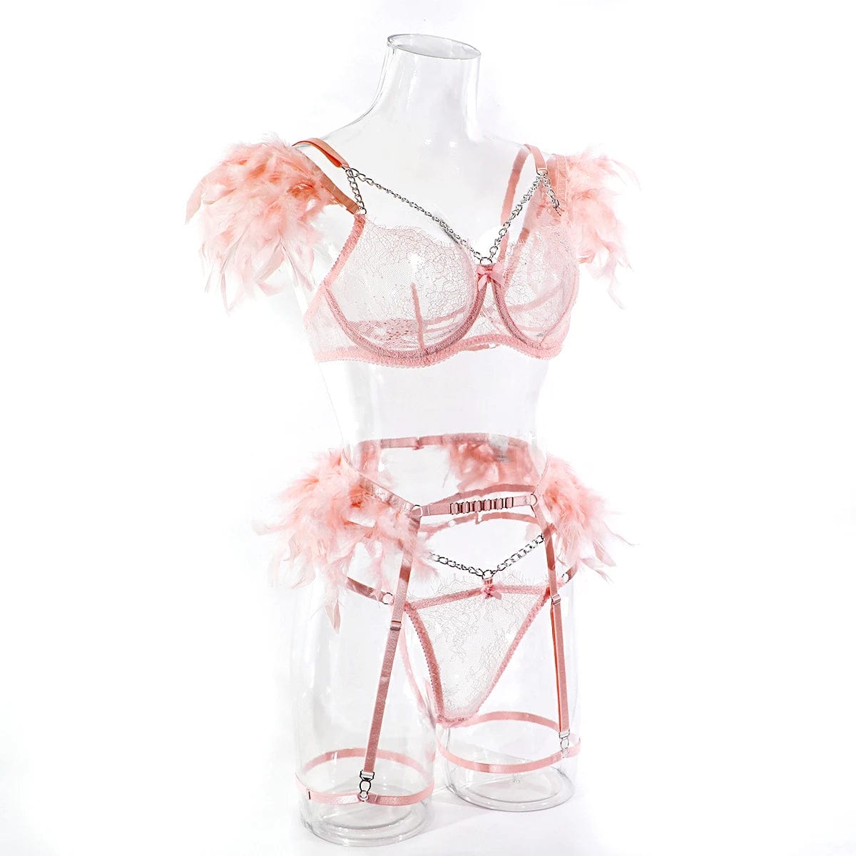 Sweet Feather Lingerie Set - 3-Piece