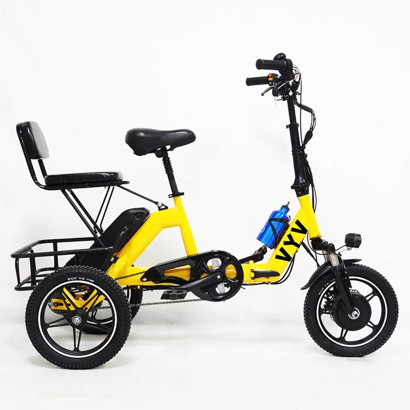 Deluxe 3 Wheel Electric Tricycle - Adult Seat Plus Passenger Seat