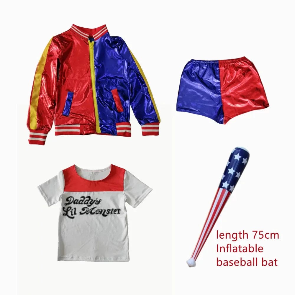 Harley Quinn "Daddys 'Lil' Monster" Costume Set - Kids