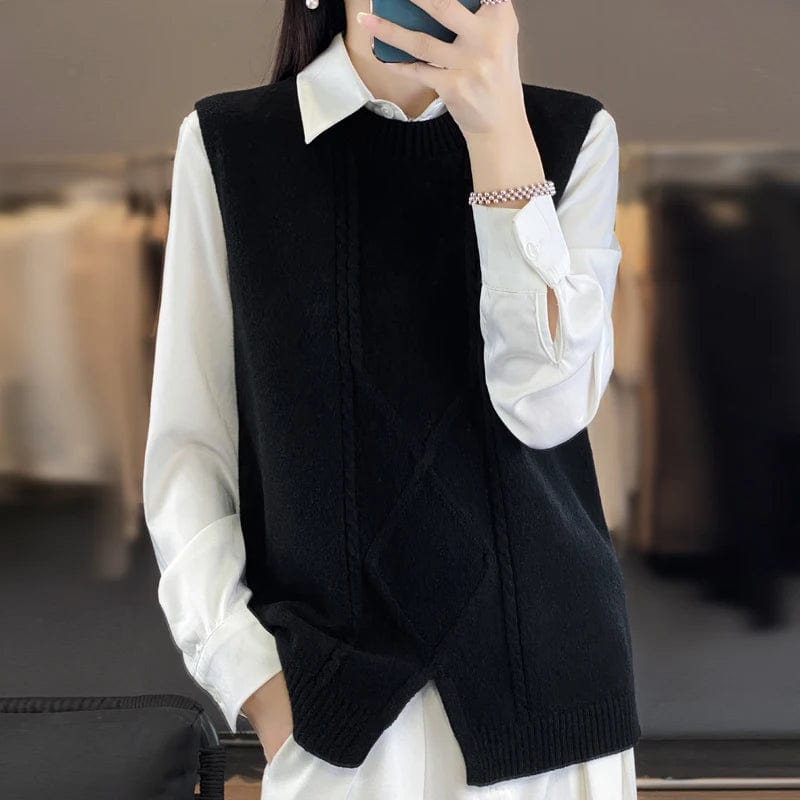 Emily Cashmere Sleeveless Sweater Vest