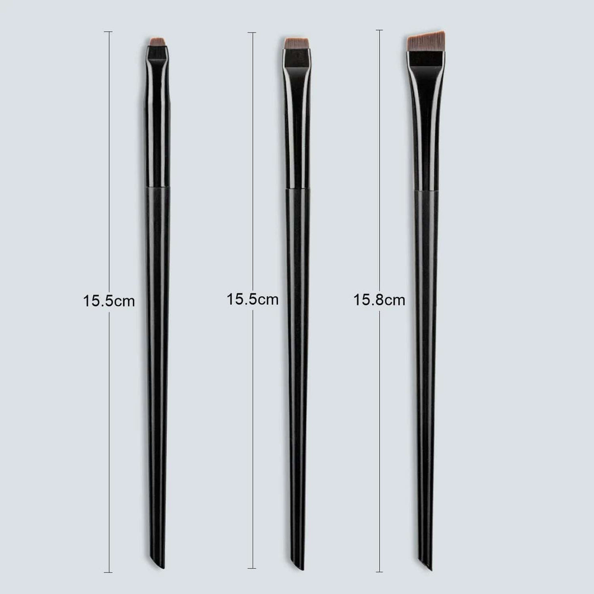 Layne Flat Thin Angle Makeup Brush Set