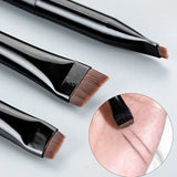 Layne Flat Thin Angle Makeup Brush Set