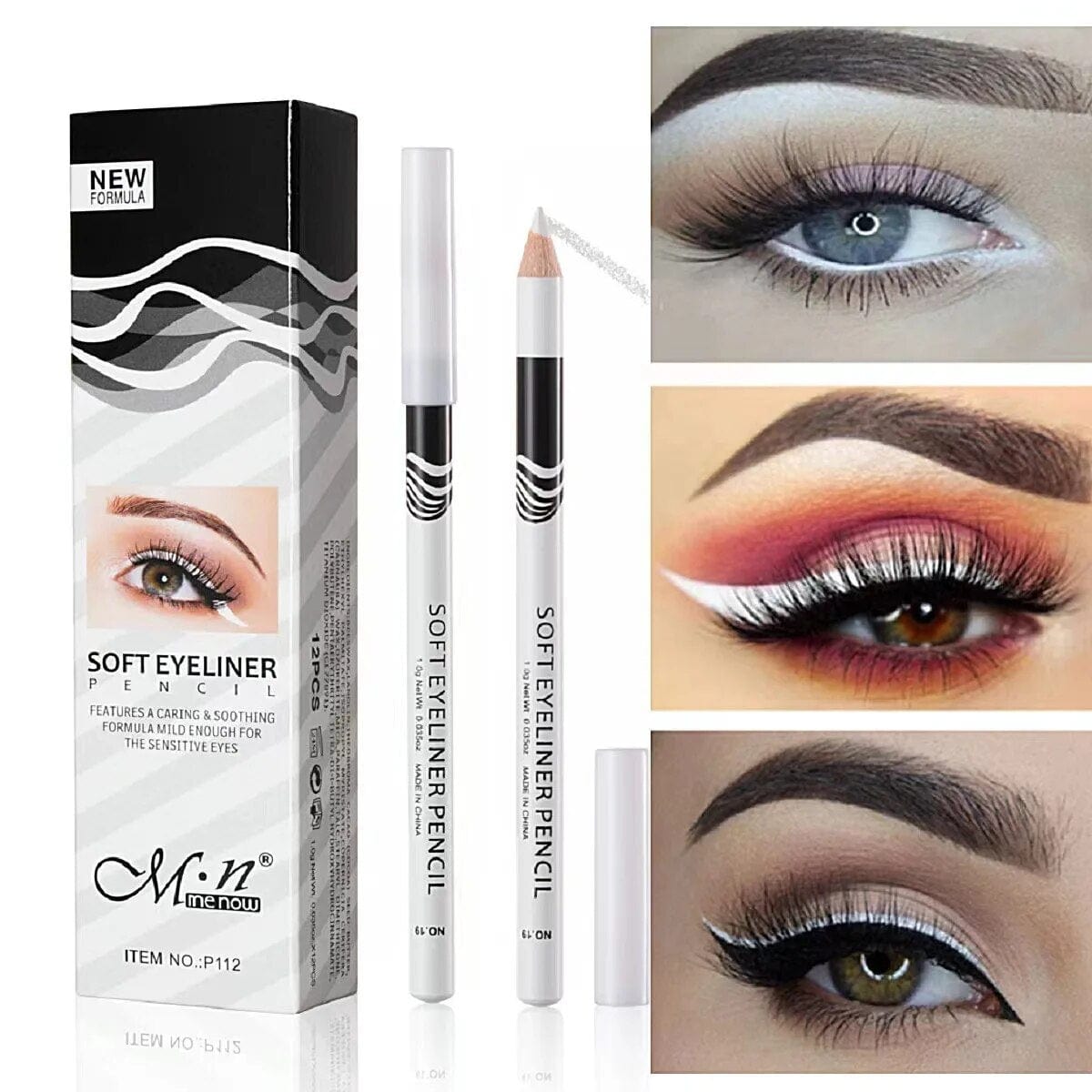 Cleo White Eyeliner Pencil - Waterproof