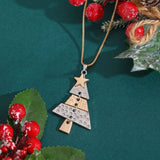 Christmas Tree Pendant Earrings-Necklace Set