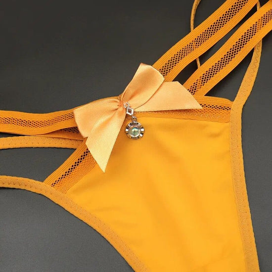 Bow Love High Waist Thong