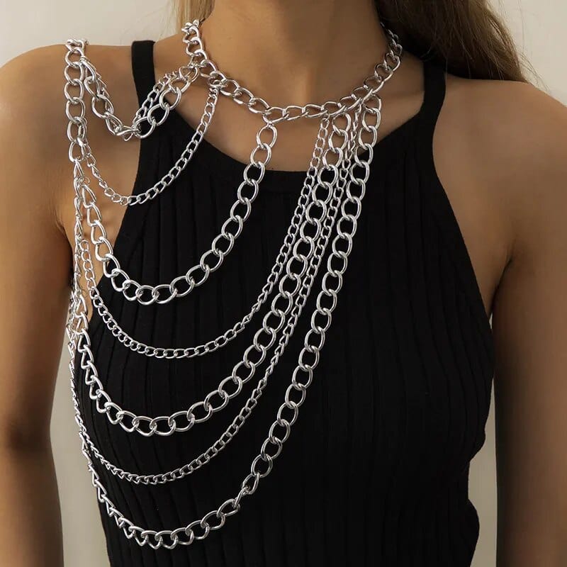 Rosie One-Shoulder Body Chain Necklace