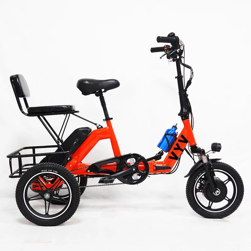 Deluxe 3 Wheel Electric Tricycle - Adult Seat Plus Passenger Seat