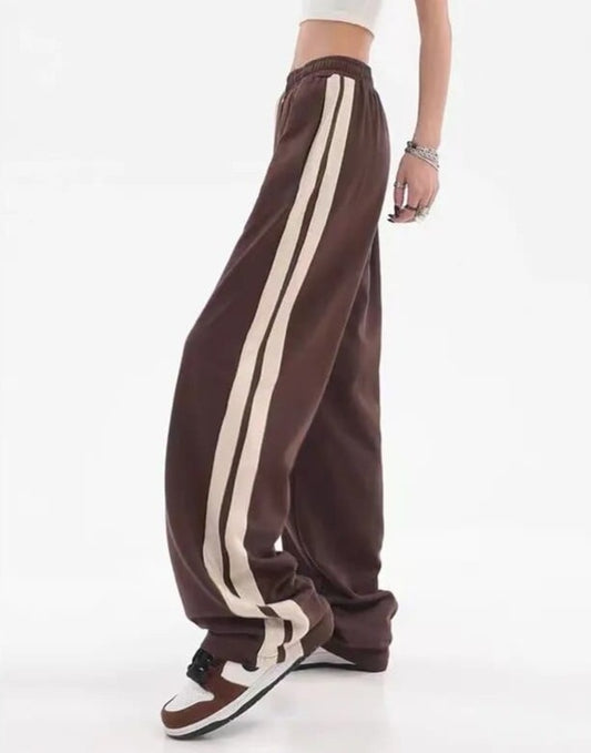 Bria Striped Baggy Sweatpants