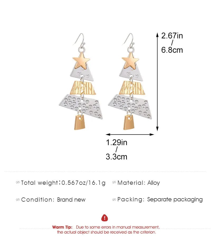 Christmas Tree Pendant Earrings-Necklace Set