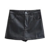 Lucy Leather Skirt With Shorts