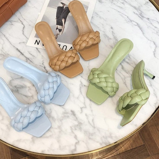 Alice Thin High Heel Slides - AMOROUSDRESS