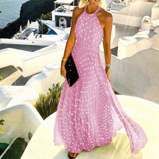 Kimberly Halter Long Dress