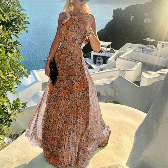 Kimberly Halter Long Dress