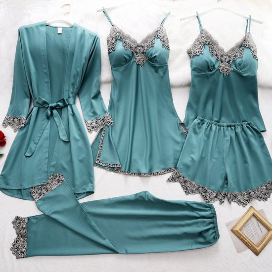 Julie Silk Lace Sleep Suits - AMOROUSDRESS