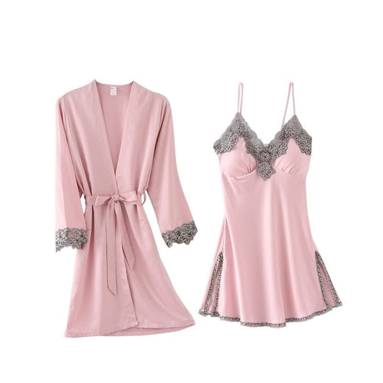 Julie Silk Lace Sleep Suits - AMOROUSDRESS