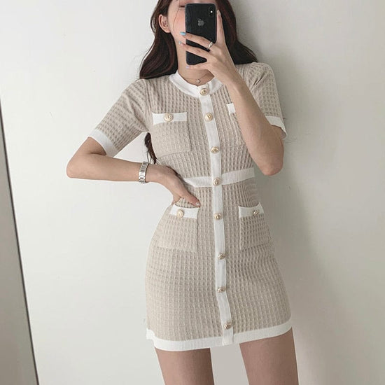 Laurie Button Knitted Dress