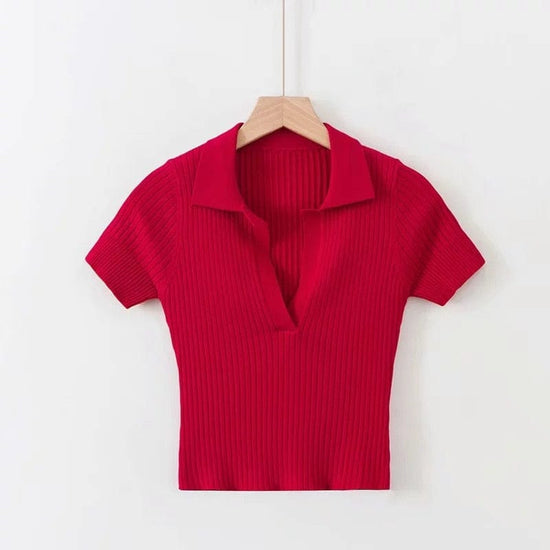 Rachel Polo Crop Top - AMOROUSDRESS