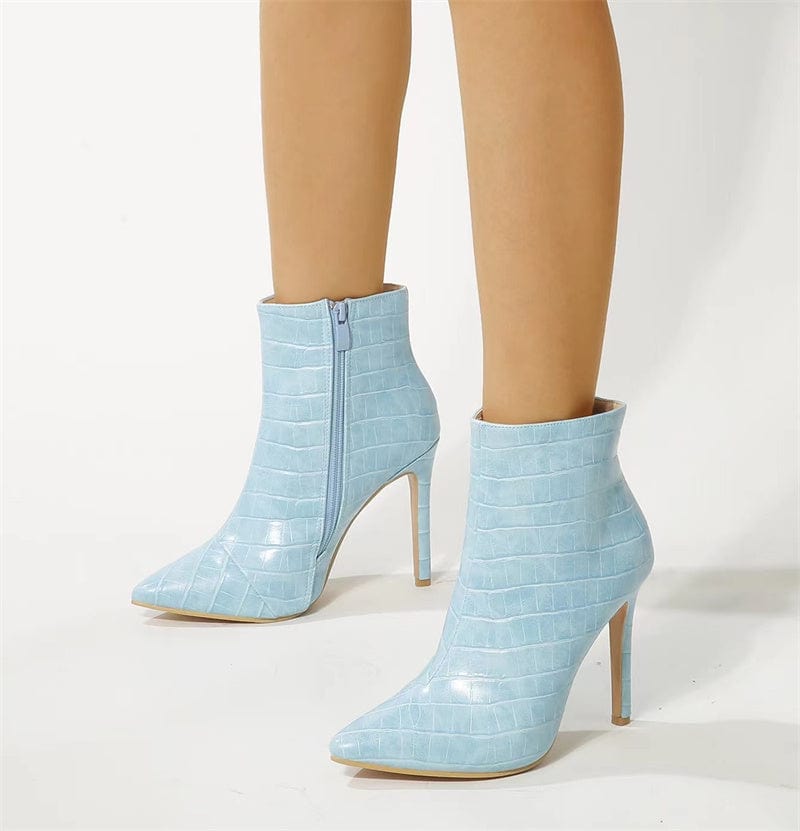 Diana Snake Ankle Boots - AMOROUSDRESS