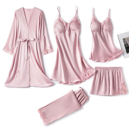 Julie Silk Lace Sleep Suits - AMOROUSDRESS