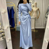 Graceful Silk Long Dress - AMOROUSDRESS