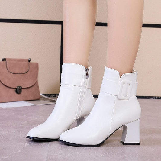 DeLuxxe High Heel Ankle Boots - AMOROUSDRESS