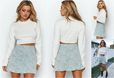 Dearest Floral Mini Skirt - AMOROUSDRESS