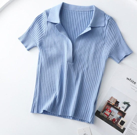 Rachel Polo Crop Top - AMOROUSDRESS