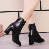DeLuxxe High Heel Ankle Boots - AMOROUSDRESS
