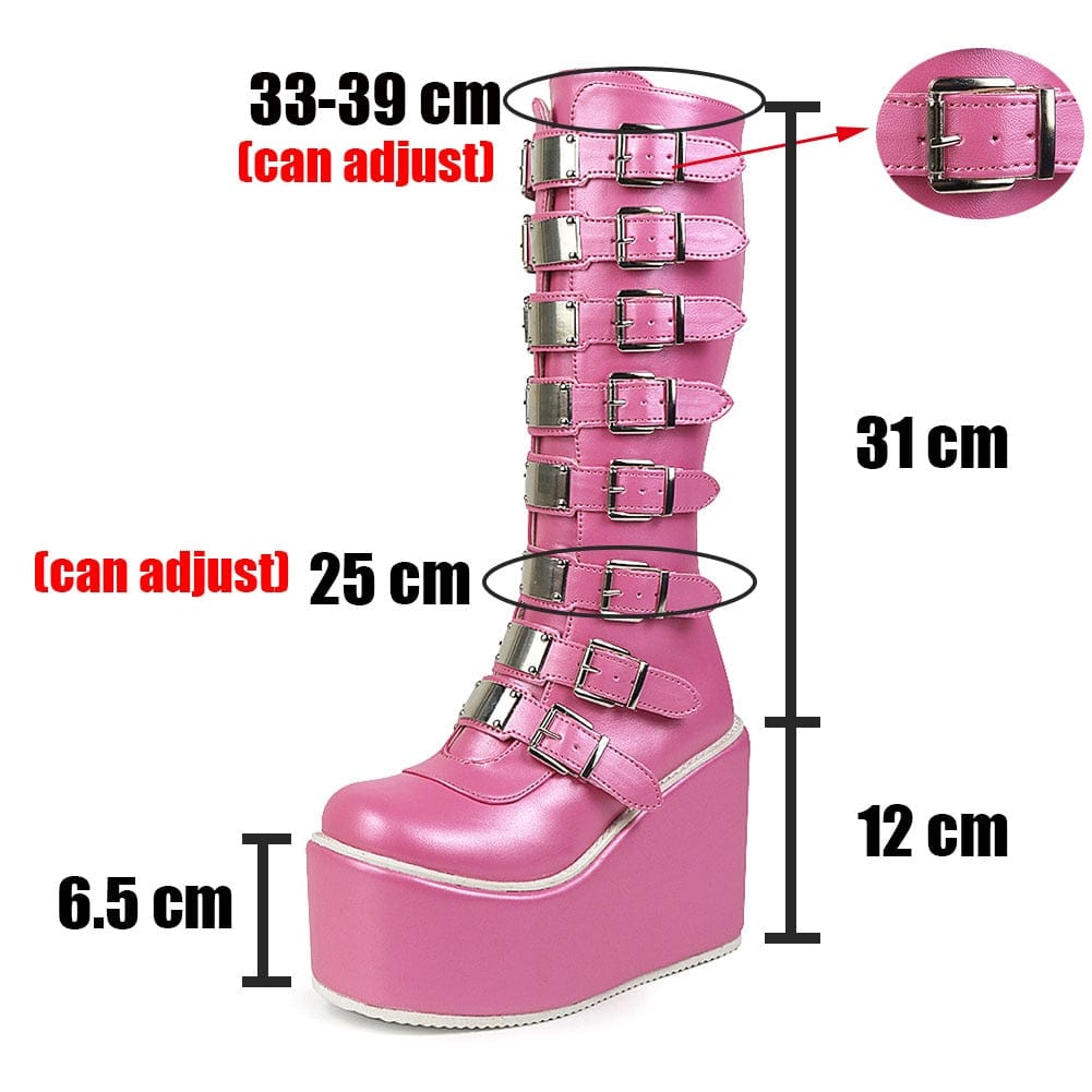 Sweet Pink Punk Fashion Boots - AMOROUSDRESS