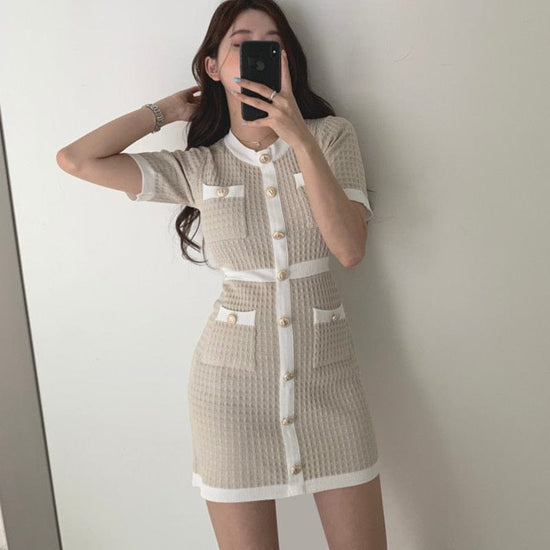 Laurie Button Knitted Dress