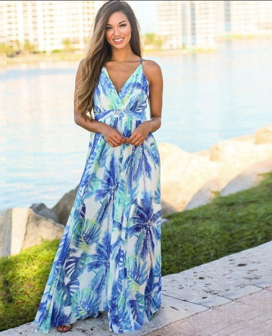 Tropical Bohemian Long Dress