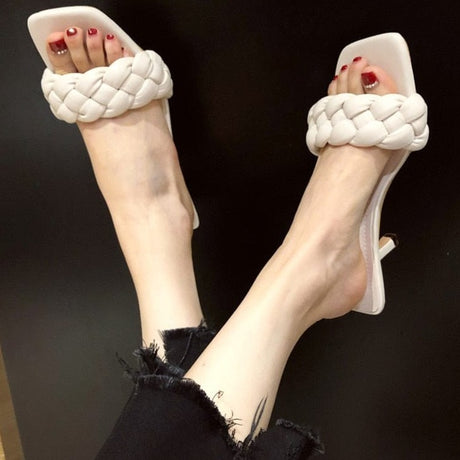 Alice Thin High Heel Slides - AMOROUSDRESS