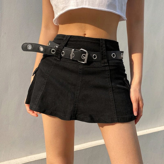 Darling Kim Denim Skirt - AMOROUSDRESS