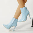 Diana Snake Ankle Boots - AMOROUSDRESS