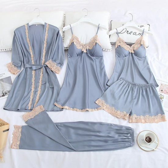 Julie Silk Lace Sleep Suits - AMOROUSDRESS