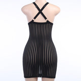 Kelly Striped See-through Mini Dress