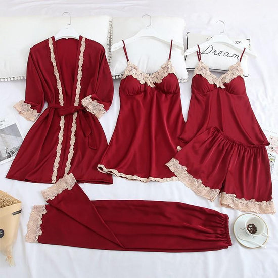 Julie Silk Lace Sleep Suits - AMOROUSDRESS