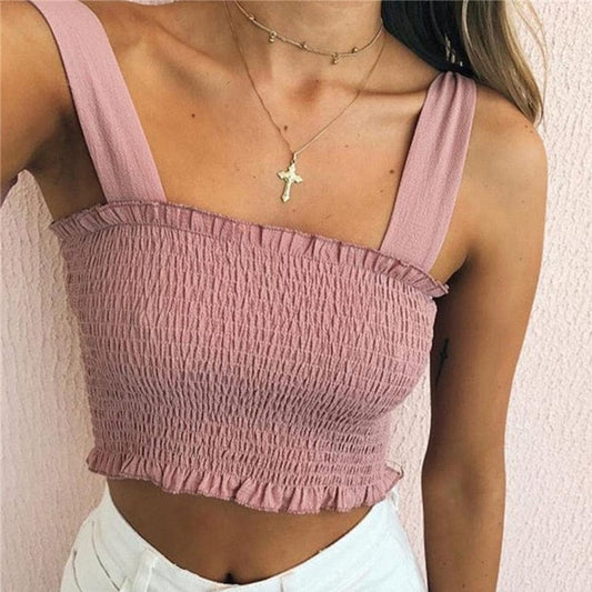 Daisy Ruched Crop Top