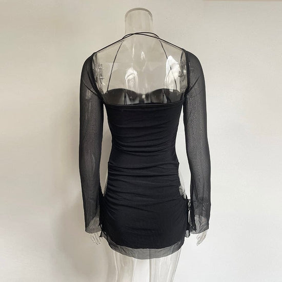 Mercy Flare Long Sleeve Dress - AMOROUSDRESS