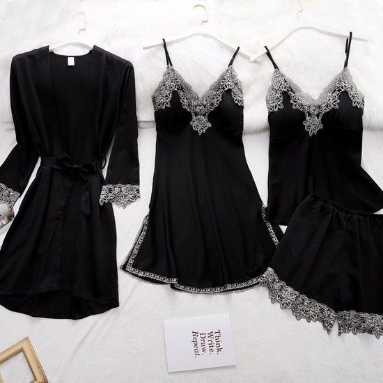 Julie Silk Lace Sleep Suits - AMOROUSDRESS