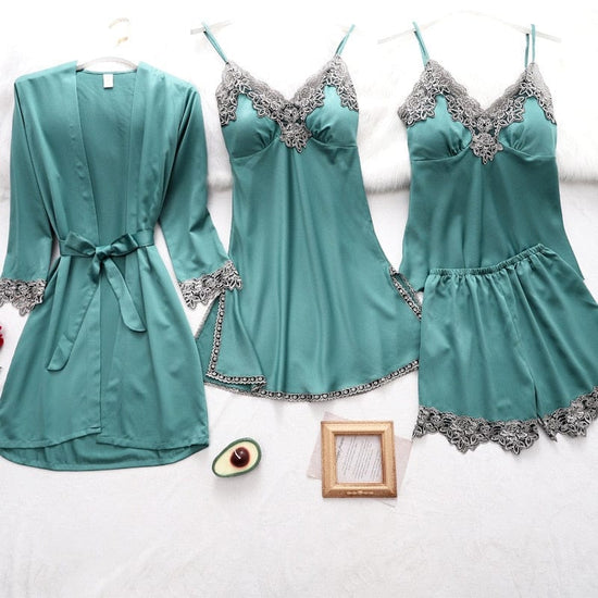 Julie Silk Lace Sleep Suits - AMOROUSDRESS