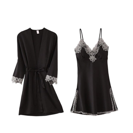 Julie Silk Lace Sleep Suits - AMOROUSDRESS