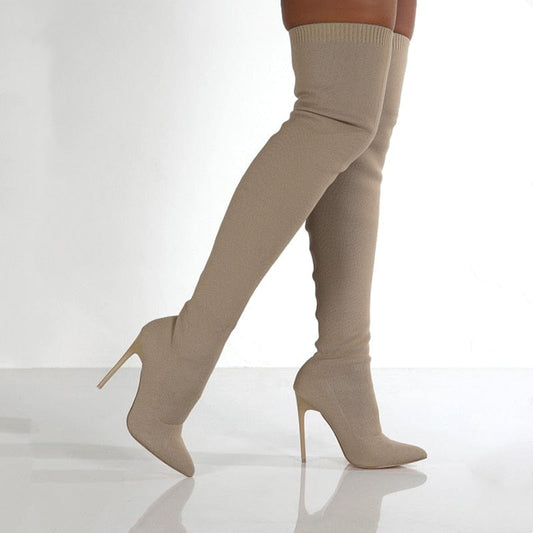 Zoe Over The Knee Heel Boots