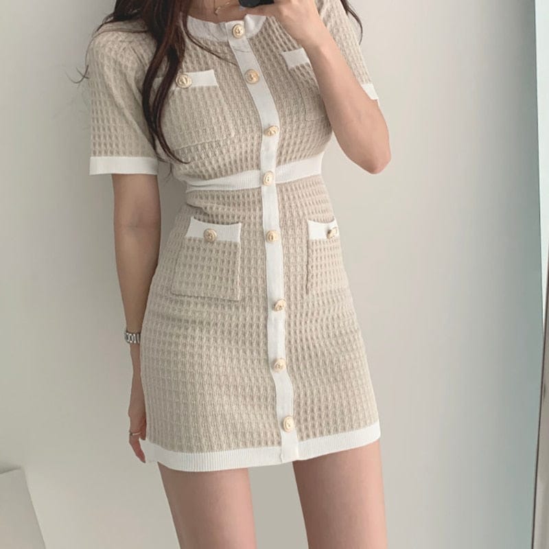 Laurie Button Knitted Dress