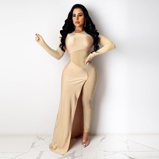Diamond Mesh Party Suit - AMOROUSDRESS