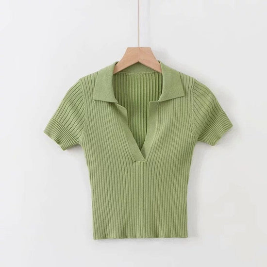 Rachel Polo Crop Top - AMOROUSDRESS