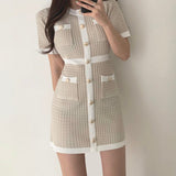 Laurie Button Knitted Dress